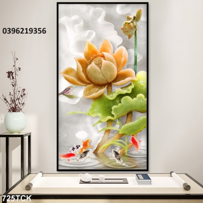Tranh gạch hình cá chép đẹp