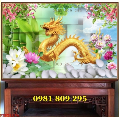 Gạch ốp tường 3d long phụng