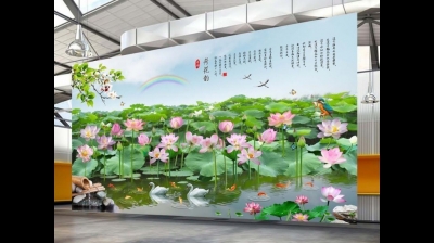 gạch tranh 3d cảnh sông nước