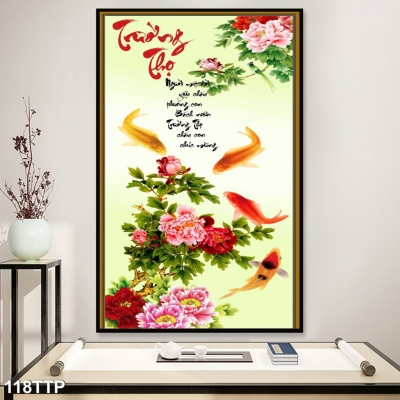 Gạch men in tranh phủ Uv ốp tường cao cấp