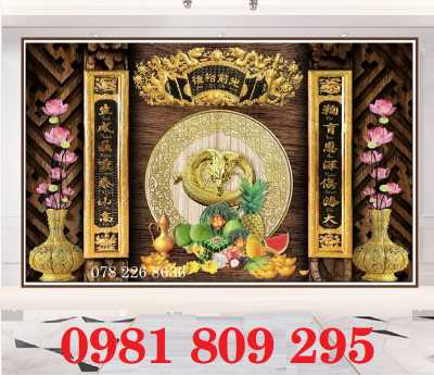 Tranh gạch - tranh trang trí phòng thờ