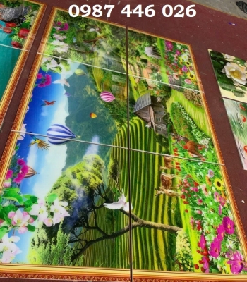 Gạch tranh phong cảnh 3d HP384
