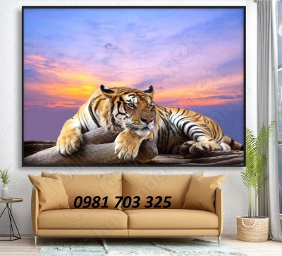 Gạch tranh phong thủy- tranh hổ