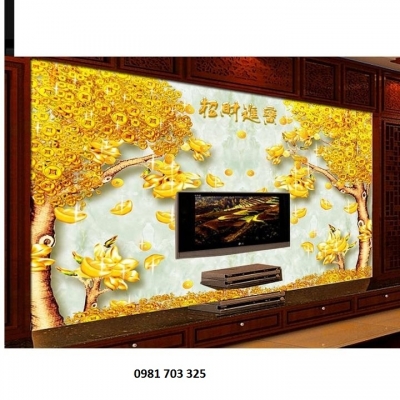 Tranh trang trí phòng khách- tranh gạch ốp tường