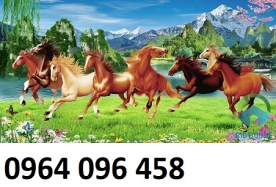 Tranh gạch mã đáo thành công - gạch tranh 3d ốp tường - KMN7