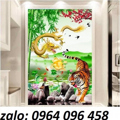 Tranh gạch 3d rồng phượng - MCBV4