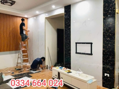 Cải tạo ốp tường vân đá