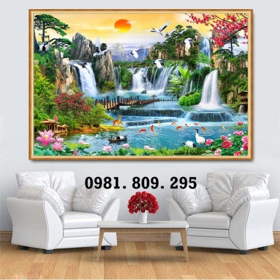 Tranh gạch phòng khách , gạch 3d ốp tường