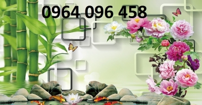 Tranh gạch 3d hoa mẫu đơn - SCX533