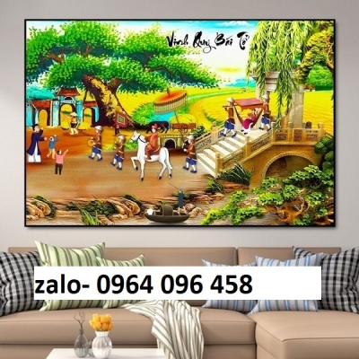 Tranh gạch 3d vinh quy bái tổ - JHGF34