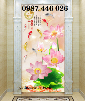 Tranh gạch men hoa sen HP779
