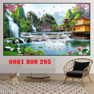 Gạch tranh thiên nhiên 3d