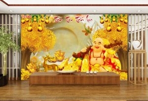 Tranh gạch 3D cây kim tiền