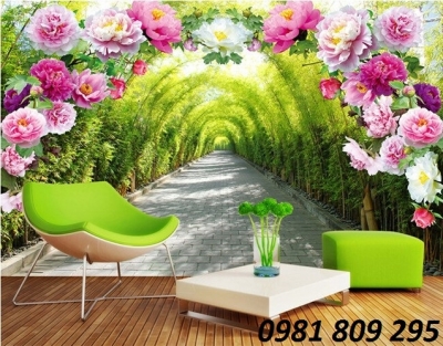 Tranh tường vườn hoa trang trí tường GP77