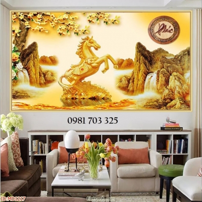 Tranh ngựa ốp tường, gạch tranh