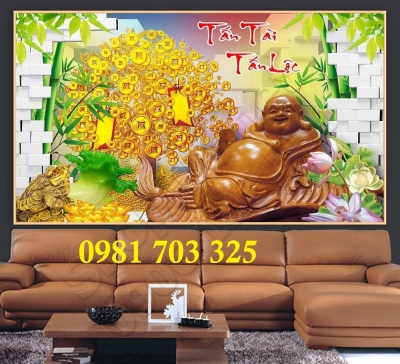 Gạch tranh tài lộc phú quý 3D