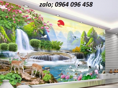 Tranh gạch 3d dán tường phong cảnh đồng quê - 8876CV