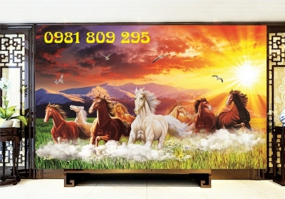 Tranh gạch - gạch tranh bát mã , nã đáo thành công HL0O87