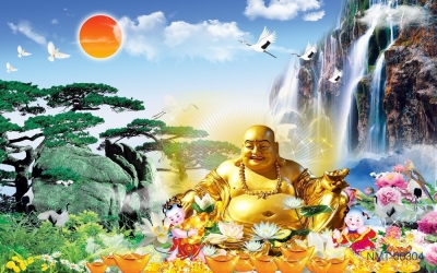 tranh gạch 3d phật giáo - CBB65