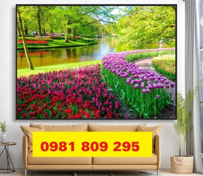 Gạch tranh 3d vườn hoa