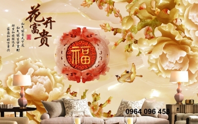 tranh gạch 3d giả ngọc - 23S