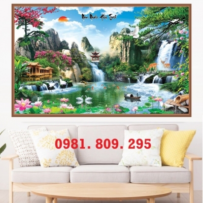 Gạch 3d , tranh ốp tường phong cảnh HP8383