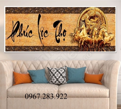 Tranh 3D- Tranh gạch Phúc Lộc Thọ