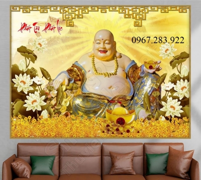Tranh 3D- Tranh gạch Phật Di Lặc