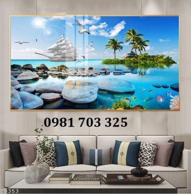 Gạch tranh 3D thuận buồm xuôi gió