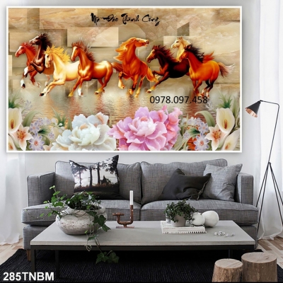 Tranh gạch mã đáo thành công 3d - 9999CP