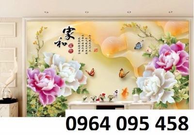 Tranh gạch 3d hoa sứ ngọc - FDCC64