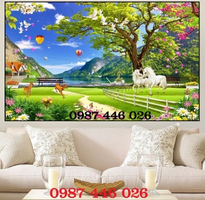 Gạch ốp tường tranh phong cảnh