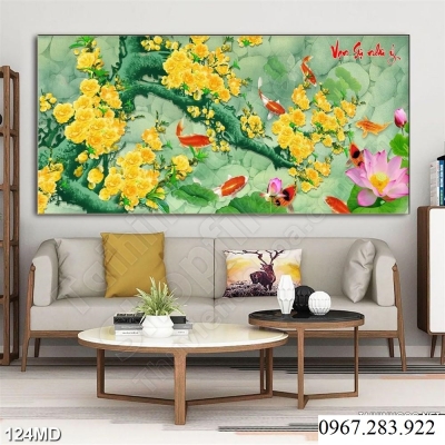 Gạch ốp tường 3D hoa mai