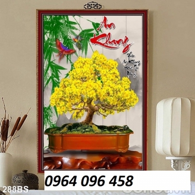 Tranh 3d hoa mai - tranh gạch 3d hoa mai - XBV42