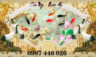 Gạch tranh chim hạc HP837292