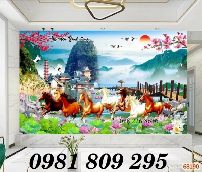 Tranh gạch men 3d mã đáo thành công