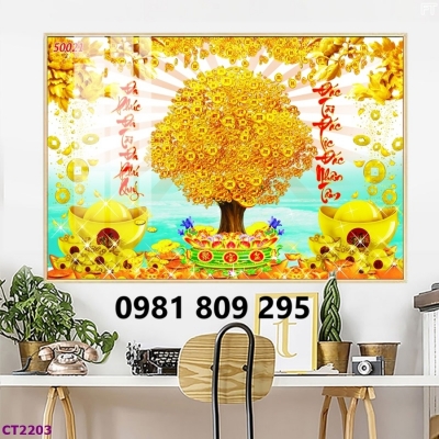 Tranh ốp tường , gạch tranh kim tiền