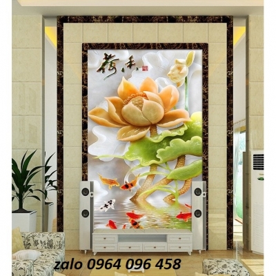 Gạch tranh 3d ốp tường phòng khách - SCBV422