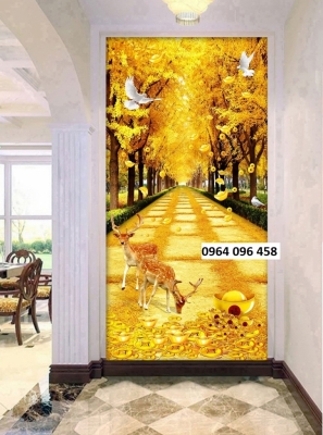 Tranh gạch phong cảnh khổ đứng 3d - 766CV