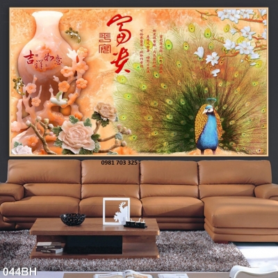 Tranh gạch 3D bình hoa