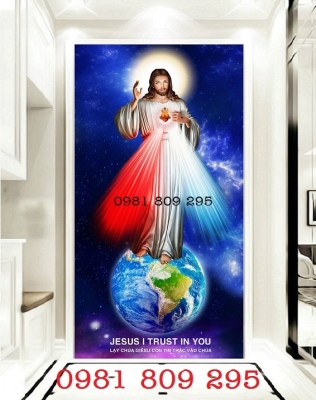 Tranh chúa - gạch tranh 3d công giáo