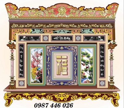 Tranh gạch men phòng thờ HP9224
