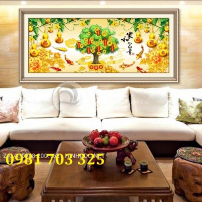 Gạch tranh đẹp trang trí phòng khách