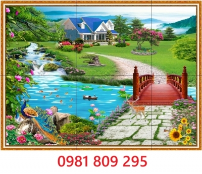 Gạch 3d phong cảnh , tranh gạch trang trí