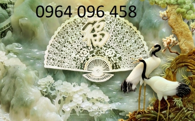 Mẫu tranh gạch 3d phong thủy phòng khách - KLL09