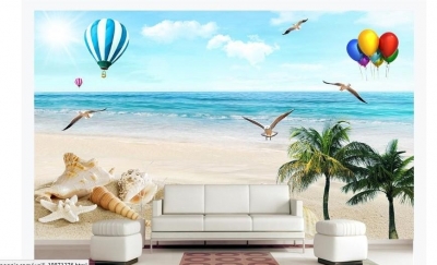 Gạch ốp  tường 3d cảnh biển