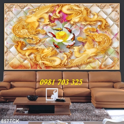 Tranh cá chép phong thủy 3d