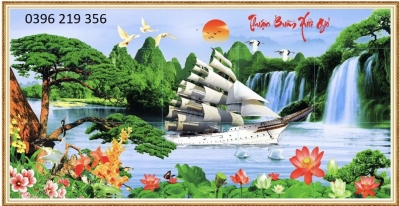 Tranh gạch men trang trí tường Thác Nước