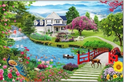 gạch tranh cảnh thiên nhiên 3d - HS44