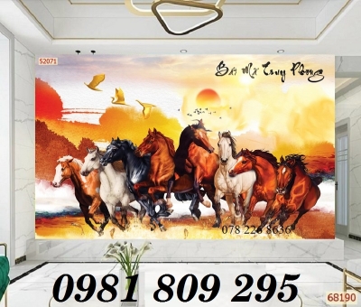 Tranh gạch - gạch tranh bát mã , nã đáo thành công HL0O87